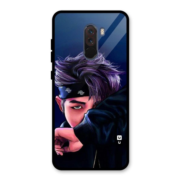 BTS Namjoon Artwork Glass Back Case for Poco F1