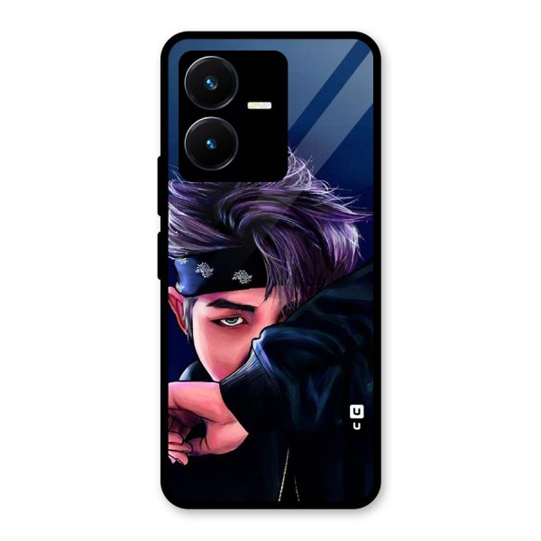 BTS Namjoon Artwork Glass Back Case for Vivo Y22