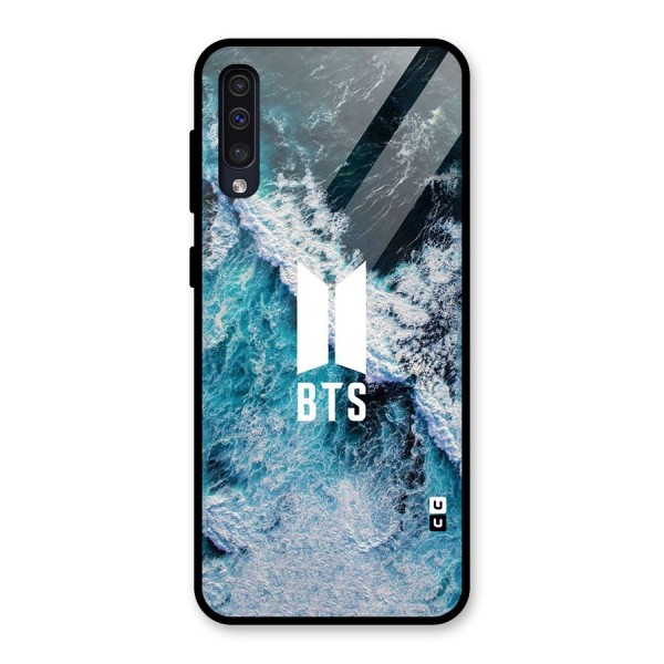 BTS Ocean Waves Glass Back Case for Galaxy A50s