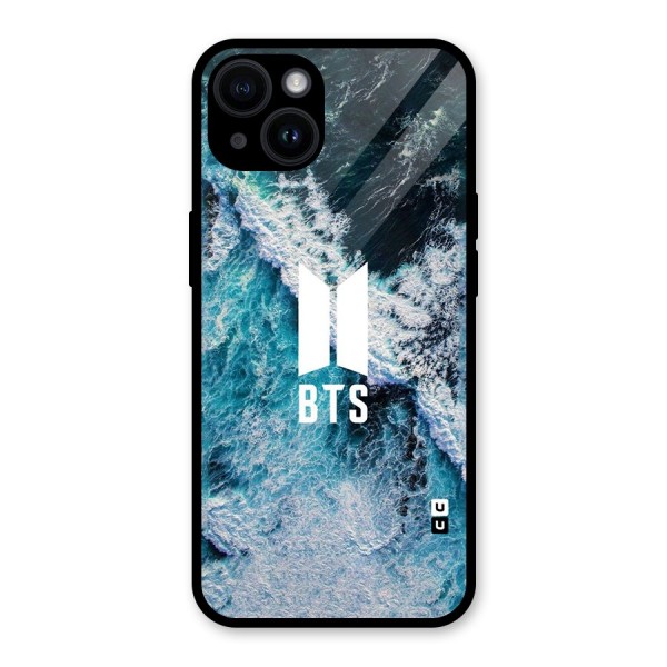 BTS Ocean Waves Glass Back Case for iPhone 14