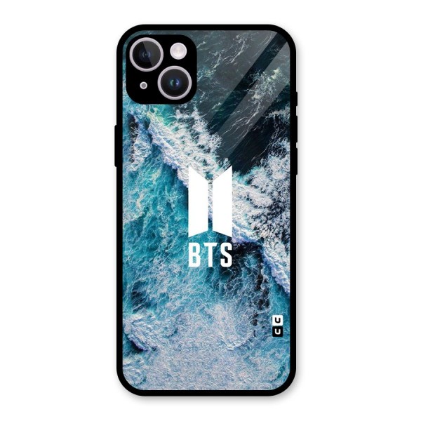 BTS Ocean Waves Glass Back Case for iPhone 14 Plus