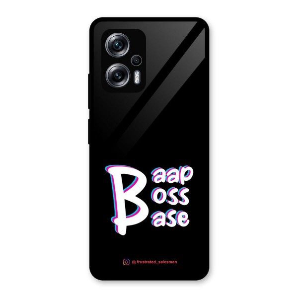 Baap Boss Base Black Glass Back Case for Redmi K50i