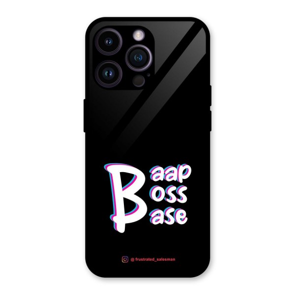 Baap Boss Base Black Glass Back Case for iPhone 14 Pro Max
