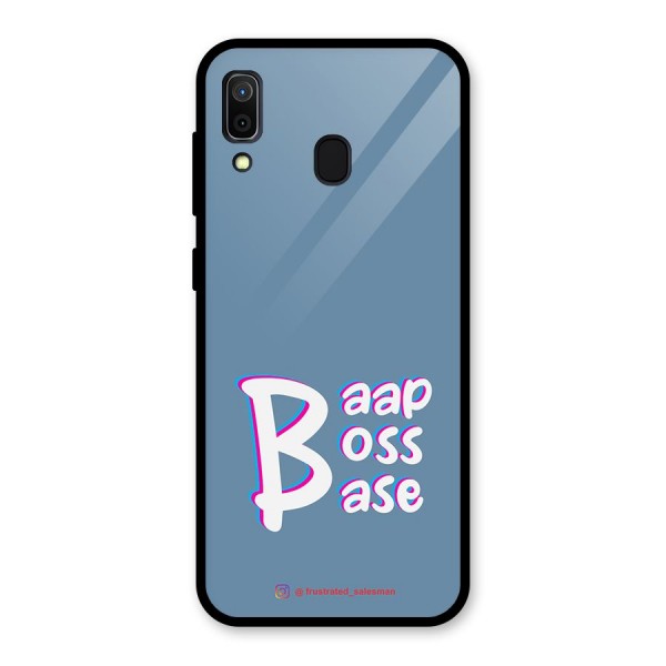 Baap Boss Base SteelBlue Glass Back Case for Galaxy A30