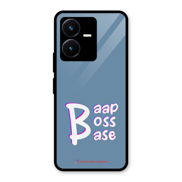 Baap Boss Base SteelBlue Glass Back Case for Vivo Y22