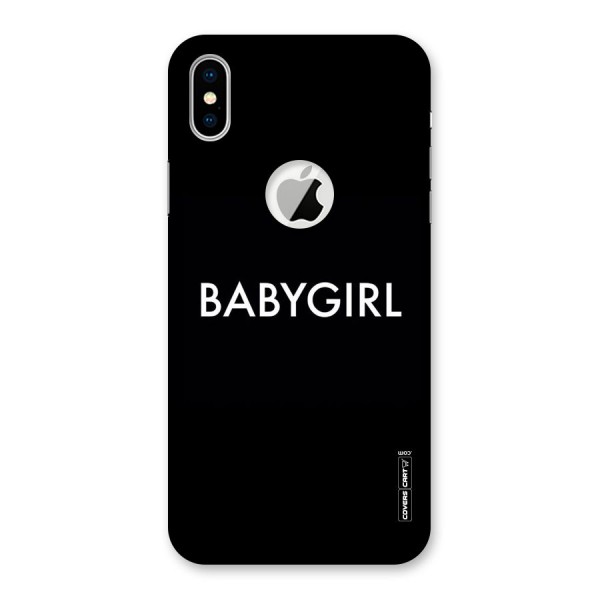 Baby Girl Back Case for iPhone XS Logo Cut