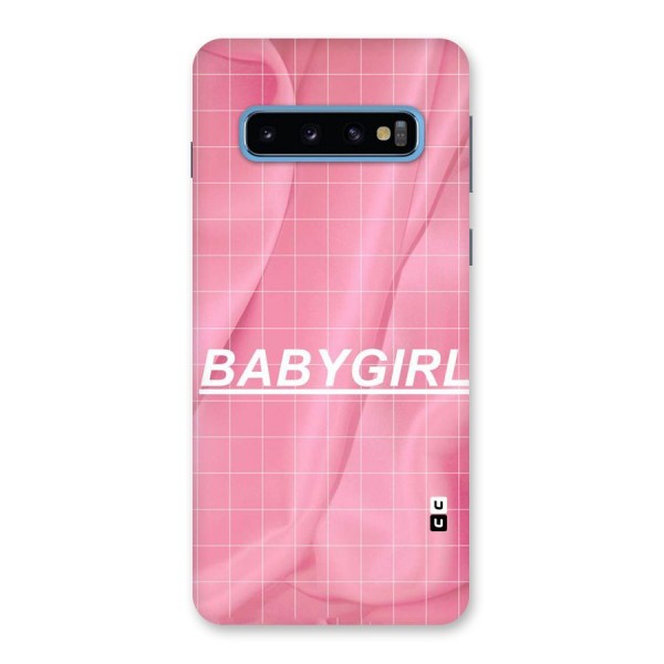 Baby Girl Check Back Case for Galaxy S10