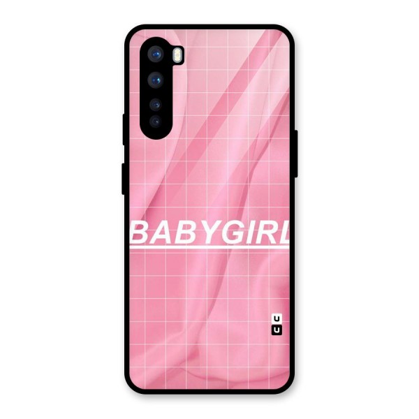 Baby Girl Check Glass Back Case for OnePlus Nord