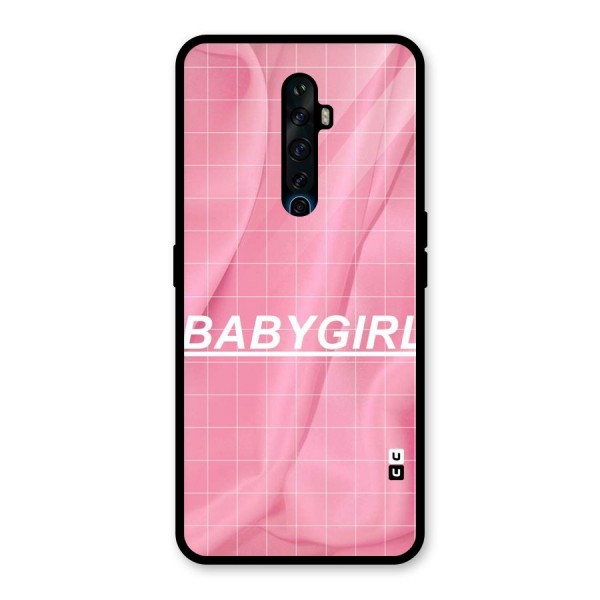 Baby Girl Check Glass Back Case for Oppo Reno2 Z