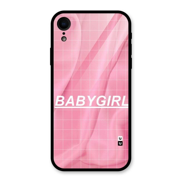 Baby Girl Check Glass Back Case for XR