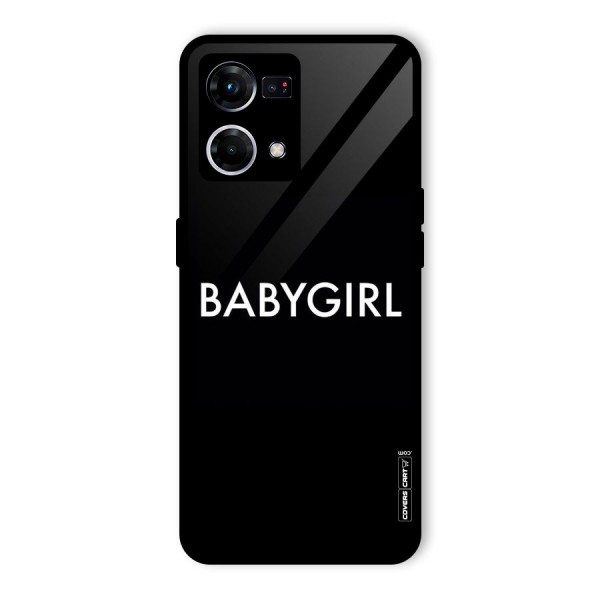 Baby Girl Glass Back Case for Oppo F21s Pro 4G