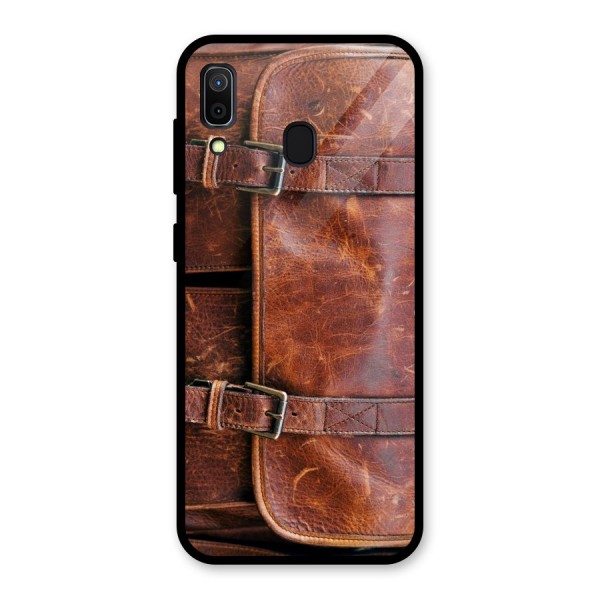 Bag Design (Printed) Glass Back Case for Galaxy A30