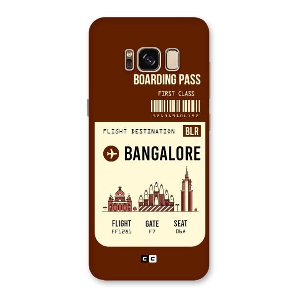 Bangalore Boarding Pass Back Case for Galaxy S8