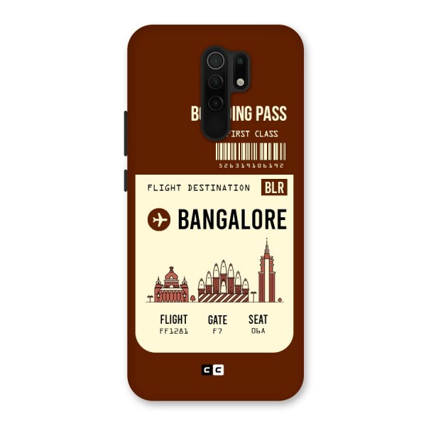 Bangalore Boarding Pass Back Case for Redmi 9 Prime