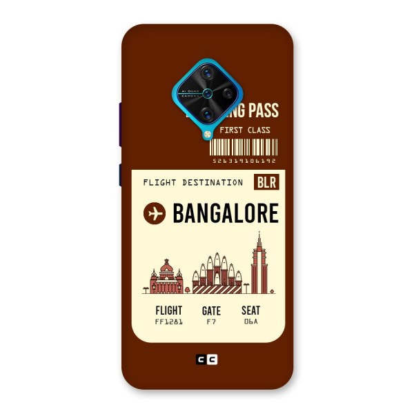 Bangalore Boarding Pass Back Case for Vivo S1 Pro