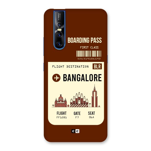 Bangalore Boarding Pass Back Case for Vivo V15 Pro