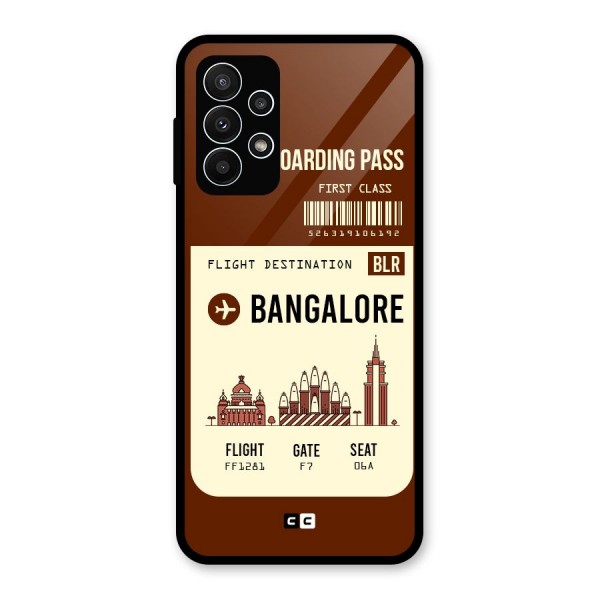 Bangalore Boarding Pass Glass Back Case for Galaxy A23