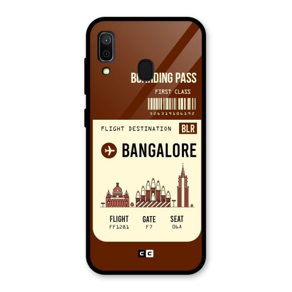 Bangalore Boarding Pass Glass Back Case for Galaxy A30