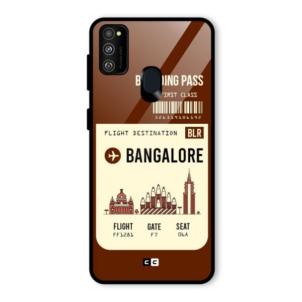 Bangalore Boarding Pass Glass Back Case for Galaxy M21