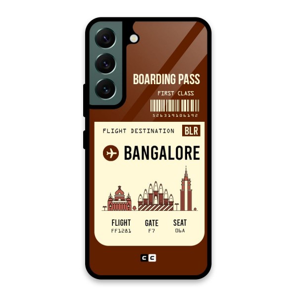 Bangalore Boarding Pass Glass Back Case for Galaxy S22 5G