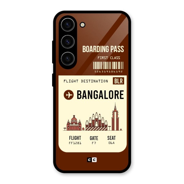 Bangalore Boarding Pass Glass Back Case for Galaxy S23