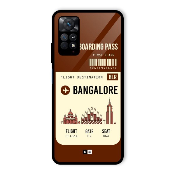 Bangalore Boarding Pass Glass Back Case for Redmi Note 11 Pro Plus 5G