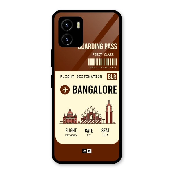 Bangalore Boarding Pass Glass Back Case for Vivo Y15s