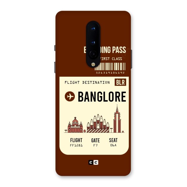 Banglore Boarding Pass Back Case for OnePlus 8