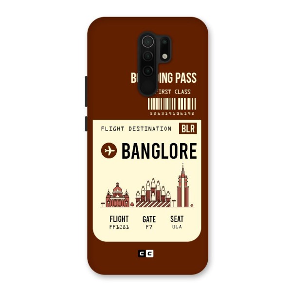 Banglore Boarding Pass Back Case for Redmi 9 Prime