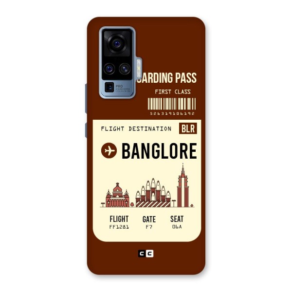 Banglore Boarding Pass Back Case for Vivo X50 Pro