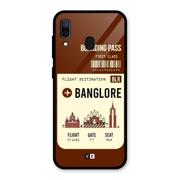 Banglore Boarding Pass Glass Back Case for Galaxy A30