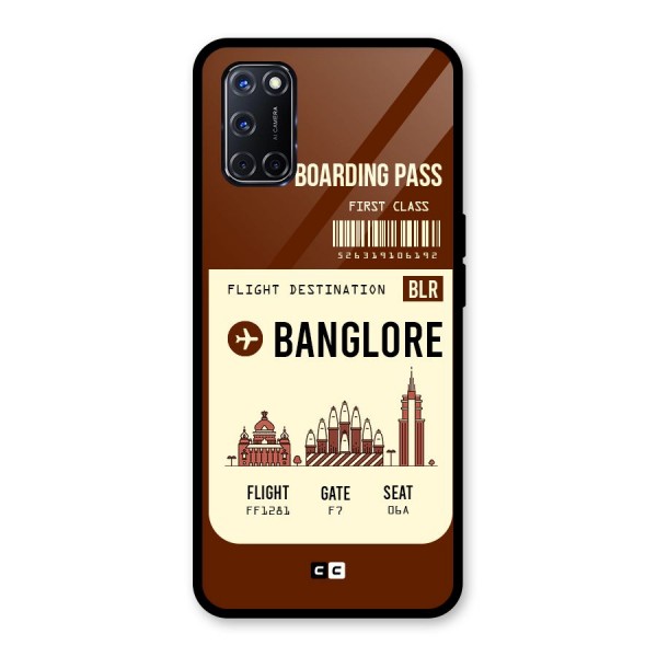 Banglore Boarding Pass Glass Back Case for Oppo A52