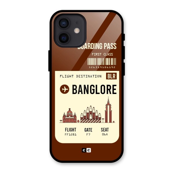 Banglore Boarding Pass Glass Back Case for iPhone 12