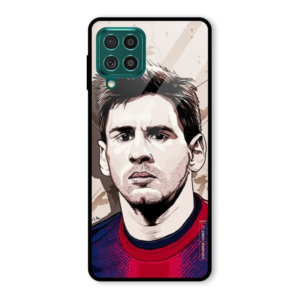 Barca King Messi Glass Back Case for Galaxy F62