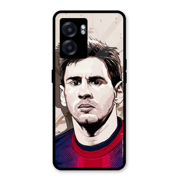 Barca King Messi Glass Back Case for Oppo K10 (5G)