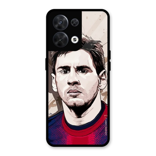 Barca King Messi Glass Back Case for Oppo Reno8 5G