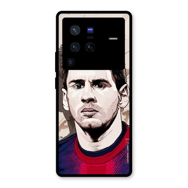 Barca King Messi Glass Back Case for Vivo X80 Pro