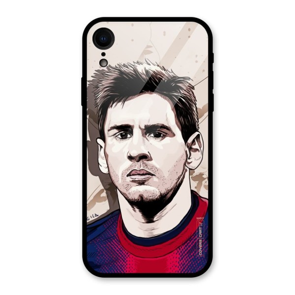 Barca King Messi Glass Back Case for XR