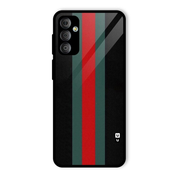Basic Colored Stripes Glass Back Case for Galaxy F23