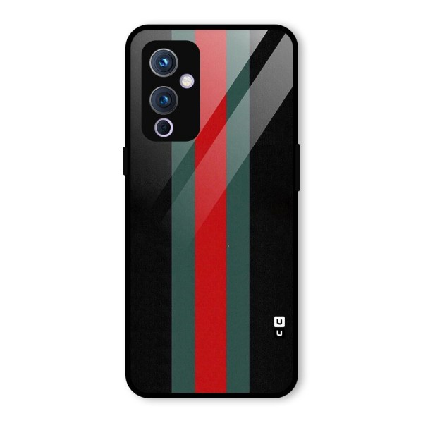 Basic Colored Stripes Glass Back Case for OnePlus 9