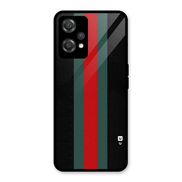 Basic Colored Stripes Glass Back Case for OnePlus Nord CE 2 Lite 5G
