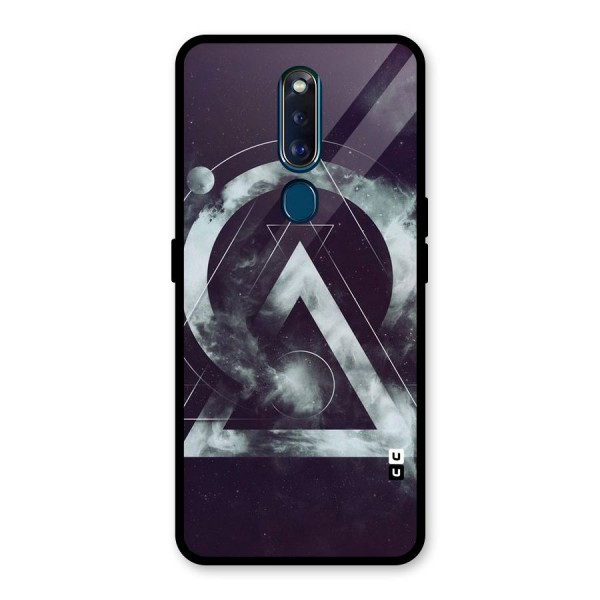 Basic Galaxy Shape Glass Back Case for Oppo F11 Pro