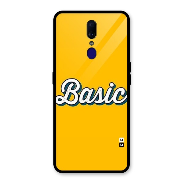 Basic Yellow Glass Back Case for Oppo F11