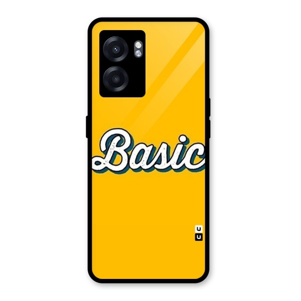 Basic Yellow Glass Back Case for Oppo K10 (5G)