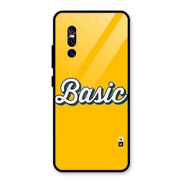 Basic Yellow Glass Back Case for Vivo V15 Pro