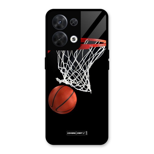 Basketball Glass Back Case for Oppo Reno8 5G