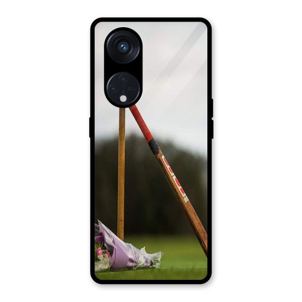 Bat Wicket Glass Back Case for Reno8 T 5G