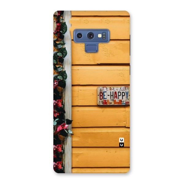 Be Happy Yellow Wall Back Case for Galaxy Note 9