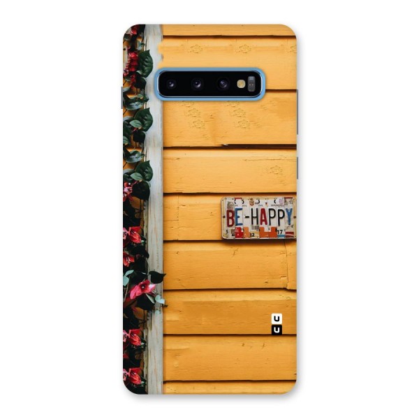 Be Happy Yellow Wall Back Case for Galaxy S10 Plus