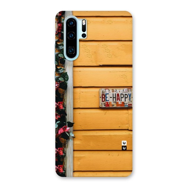 Be Happy Yellow Wall Back Case for Huawei P30 Pro